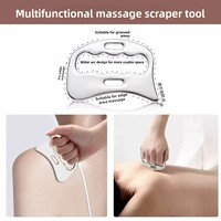 Couteau de massage en acier inoxydable, planche Gua Sha, outil de relaxation, kit de thérapie de massage relaxant pour le corps entier, les épaules et le cou CM-JMD02