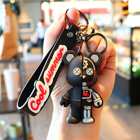 Porte-clés pas cher de dessin animé astronaute, figurine de spationaute, pendentif pour sac et voiture, jouet de machine à breloques pour couple