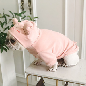 เสื้อฮู้ดลายหมูสำหรับสัตว์เลี้ยง สุนัข แมว ฤดูใบไม้ผลิ ฤดูใบไม้ร่วง ชุดน่ารักทันสมัยสำหรับทุกฤดูกาล - Product Image 3