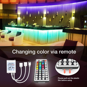 Tira de Luces LED RGB Multicolor de 30m 24V IP20 2835 con Control por Aplicación Inteligente, Control Remoto de 44 Teclas, Cinta Flexible de Cobre - Product Image 3