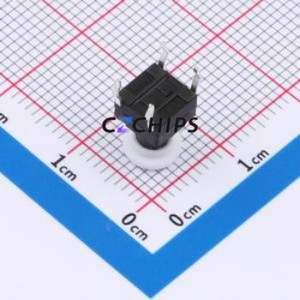 TSW06111-095B331CA-003E Tactile Switch Through hole-4P,6.1x6.1mm Switch Single Pole Single Throw Round Button 1.8N 6.1mm - Product Image 2