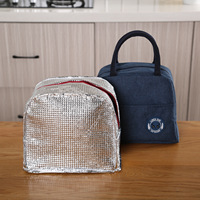 Tas Piknik Makan Siang Portabel, Berbahan Oxford, Tahan Air, Terinsulasi, Logo Custom, Lembut, Hangat, Dilengkapi Pendingin Samping dan Tali Bahu