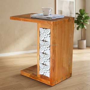 Mesa de Centro con Acabado a Base de Agua, Madera de Teca Sólida Natural, Muebles Modernos para Sala de Estar - Product Image 2
