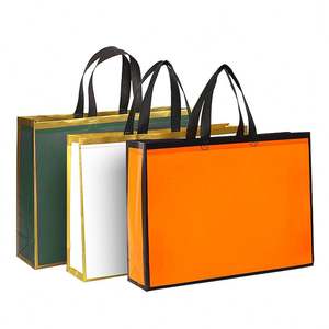 Custom Advertising LOGO Hot Pressed Film Covering Clothing Store Spot Shopping Non-woven Bag - Product Image 1