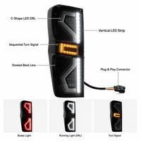 Feux arrière LED fumés, ensemble de feux arrière modifiés, clignotants de frein arrière, paire d'accessoires automobiles pour Isuzu D-max 2021-2024