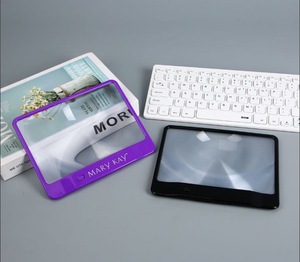 Tùy chỉnh New 3x Độ phóng đại vuông cầm tay đọc Kính lúp Led nhựa thắp sáng Magnifier cho tầm nhìn thấp - Product Image 1