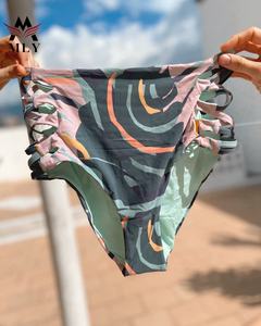 Conjunto de Bikini con estampado de fantasía para mujer, traje de baño personalizado de Color, ropa de playa - Product Image 3