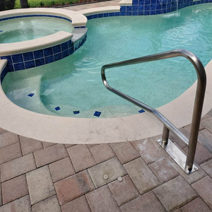 Bonnypool BN-Handrail, main courante de <span class=keywords><strong>piscine</strong></span> en acier inoxydable 304, montage facile, base argentée, antirouille, main courante pour piscines enterrées, humanisée - Product Image 4
