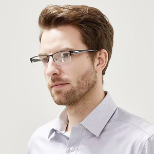 <span class=keywords><strong>Lunettes</strong></span> <span class=keywords><strong>de</strong></span> <span class=keywords><strong>presbytie</strong></span> progressives multifocales photochromiques pour hommes avec monture carrée anti-lumière bleue, monture en métal - Product Image 4