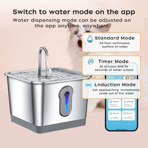 Fontaine à eau intelligente <span class=keywords><strong>pour</strong></span> animaux de compagnie avec capteur, en acier inoxydable, à piles, distributeur d'eau <span class=keywords><strong>pour</strong></span> <span class=keywords><strong>chat</strong></span>, filtration multiple, <span class=keywords><strong>puce</strong></span> intelligente - Product Image 6