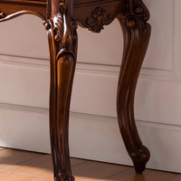 Ensemble coiffeuse de chambre en bois massif de style européen avec miroir éclairé, mobilier d'appartement