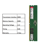 DDR5 ECC Desktop RAM 8GB 16GB 32GB 5600MT/s High-Speed Gaming Intel XMP 3.0 AMD EXPO Support Black Heatsink Design in Stock