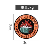 Bros Pin Tempat Sampah EVER RISE ER-MB0587 Bahan Zinc Alloy Berukir, Laris Manis, Cocok untuk Perdagangan Lintas Batas, Berlapis