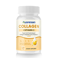 Comprimés de Collagène et Vitamine C Ausreson – Vitamines pour la Peau, Supplément Multivitaminé 1000mg, Comprimés à Croquer pour Adultes