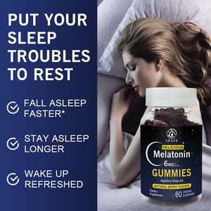 Custom Sleep <strong>Melatonin</strong> Gummies Extra Strength Natural <strong>Gummy</strong> Vitamins <strong>Melatonin</strong> 6mg Sleep Support Vitamin Supplement - Product Image 4
