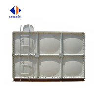 Réservoir d'eau pressé combiné industriel Réservoir de stockage d'eau en plastique renforcé de fibre de verre modulaire