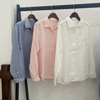 Ensemble en lin de haute qualité LP – Style décontracté minimaliste, esprit Old Money, coupe ample et polyvalente, idéal pour l'été, longueur au-dessus du genou, manches longues unies avec empiècements