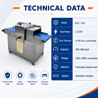 Machine à trancher la viande fraîche commerciale 2,2 kW, machine automatique pour couper les steaks de bœuf et les filets de poulet