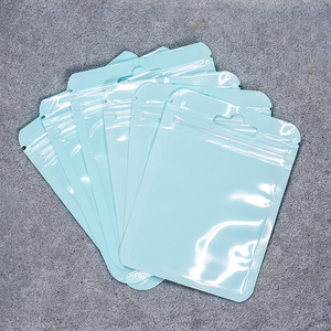 Sac auto-scellant transparent épaissi très résistant 8x11cm, pochette scellée multi-usages pour petits bijoux, pinceaux de maquillage, emballage bleu - Product Image 1