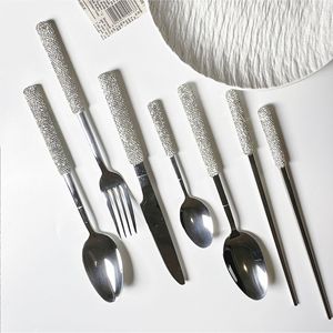 Ensemble de couverts en acier inoxydable 304 de qualité industrielle Jinhui, couteau à steak, fourchette, cuillère, boîte cadeau, finition polie miroir - Product Image 2