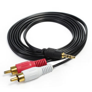 Câble audio-vidéo Jack 3.5mm Aux vers 2 RCA, câble répartiteur stéréo en Y, <span class=keywords><strong>adaptateur</strong></span> AV, cordon 2RCA pour <span class=keywords><strong>PC</strong></span>, DVD, TV, magnétoscope, haut-parleurs - Product Image 1