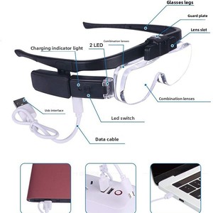 <span class=keywords><strong>Lentes</strong></span> <span class=keywords><strong>de</strong></span> <span class=keywords><strong>Aumento</strong></span> <span class=keywords><strong>de</strong></span> Alta Definición Montables en la Cabeza con Luz LED y <span class=keywords><strong>Lentes</strong></span> Apilables - Product Image 4