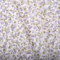 Tissu satiné léger 100 % polyester imprimé fleurs de lavande fraîches, respirant et drapé, pour chemises de filles et de femmes, et textiles de maison