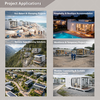 Cabines spatiales intelligentes de luxe, maisons modulaires en capsules, maisons préfabriquées modernes, hôtel en capsules spatiales pour solutions de projets