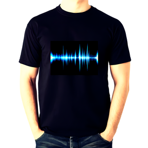 T-shirt personalizzata EL pannello lampeggiante con inverter festa di Halloween EL pannello t-shirt a LED con attivazione musicale 2024 - Product Image 5
