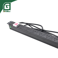GETEKnet OEM European Standard Mini Rack 4 12 Way C19 Pdu Socket 220 v Unités de distribution d'énergie pour Data Center Rack 10 Inch
