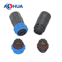 AOHUA 3 + 7Pin Power Signal Prise électrique K25 Assemblage Push Lock Connecteur rapide 10Pin Connecteur de câble pour l'extérieur