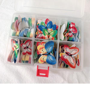<span class=keywords><strong>Décoration</strong></span> de Cupcake <span class=keywords><strong>comestible</strong></span> papillon et fleur, 540 pièces, feuille de papier, flamant rose - Product Image 3