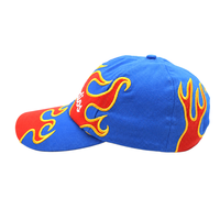 Casquette de sport en coton sergé 5 panneaux de haute qualité, personnalisable OEM, avec logo brodé 3D, visière incurvée, bleue, style baseball
