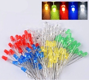 Paquete de Componentes de Diodos Emisores de Luz LED de Inserción Directa F3mm, Rojo, Verde, Amarillo, Azul y Blanco, de Alta Luminosidad - Product Image 5