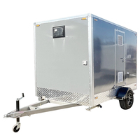 Toilette mobile avec remorque, remorque sur roue pour parc Toilette mobile portable avec camion remorque