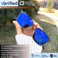 Lunettes de soleil carrées photochromiques pour homme, bloquant la lumière bleue, pour le bureau, la pêche, en alliage.