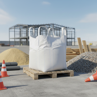 Sac Jumbo FIBC en PP tissé de 1 tonne, directement de l'usine, pour l'emballage de sable, ciment, produits chimiques et engrais, avec impression personnalisée OEM