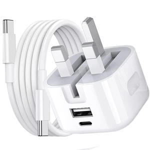 Adaptador de Corriente de 20W de Alta <span class=keywords><strong>Calidad</strong></span> del Fabricante, al <span class=keywords><strong>Mejor</strong></span> <span class=keywords><strong>Precio</strong></span>, Cargador Rápido PD para iPhone 14 13 12 11, Cargador de Pared USB-C de 20W para EE. UU., UE y Reino Unido - Product Image 1