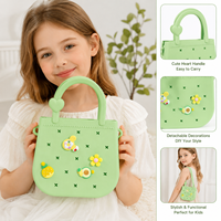 Sac à main en silicone DIY pour filles, mignon sac à bandoulière pour enfants avec décorations détachables, mini sac à bandoulière