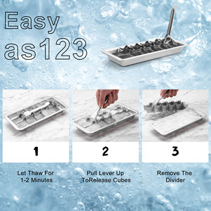 Bandeja para Cubitos de Hielo de Acero Inoxidable de 18 Cavidades con Asa de Fácil Extracción - Molde de Hielo Extraíble Apto para Lavavajillas para Bar y Cocina - Product Image 5