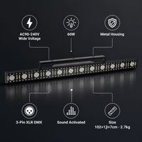 Projecteur Stroboscopique LED CREE 12x3W DMX512 à Effet Pixel, Éclairage de Scène, Effet Chase Wash, pour DJ, Fêtes, Concerts, Bars, 60W 5000K/3500K