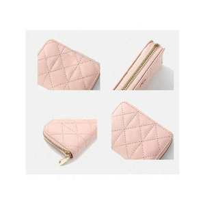 Cartera de PU Acolchada Rosa para Mujer, con Múltiples Ranuras para Tarjetas, Ligera, Impermeable, Moderna, Linda, Elegante y Multifuncional con Cierre - Product Image 2