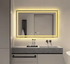 Hotelbildschirm intelligenter Touch-Schalter Sensorbeleuchtung Waschtisch Badezimmerspiegel wandmontage LED-Beleuchtungsspiegel Badezimmer