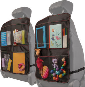 Protecteur de siège arrière de voiture imperméable pour enfants avec 4 poches de rangement en maille - Product Image 3