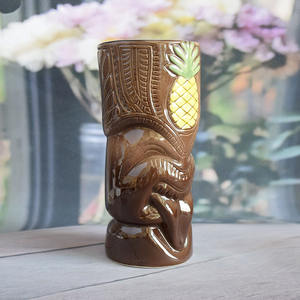 Long-Tongue Worriors Novedad Taza Tiki ecológica de cerámica 550ml para uso en fiestas - Product Image 2