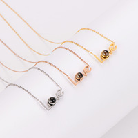 Collier en acier inoxydable plaqué or 18 carats avec projection LOVE, 100 langues, je t'aime, pendentif souvenir, cadeau romantique pour la Saint-Valentin