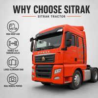 Promotion Spéciale : Tracteur Routier SITRAK 6X4, 10 Roues, Diesel, Conduite à Gauche/Droite, Euro 5, pour Logistique Longue Distance