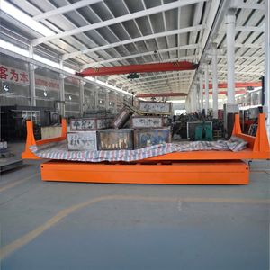 बैटरी संचालित फ्लैटबेड ट्रांसफर कार्ट औद्योगिक इलेक्ट्रिक ट्रैकलेस ट्रॉली भारी लोड हैंडलिंग प्लेटफॉर्म वाहन - Product Image 3