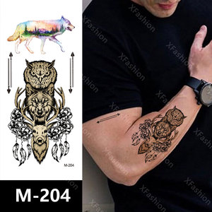 Autocollants de <span class=keywords><strong>Tatouage</strong></span> Temporaires 90X190mm Aigle Éléphant Tigre Loup Corps Bras Transfert d'Eau Autocollants de <span class=keywords><strong>Tatouage</strong></span> Étanches Personnalisés - Product Image 2