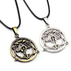 Anime Steel of Alchemy Steel chain Edward Al Serpentine artificial man Seal Array necklace